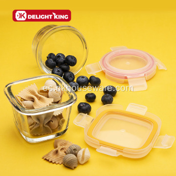 Caja de almuerzo para bebés Recipiente de alimentos de vidrio para niños